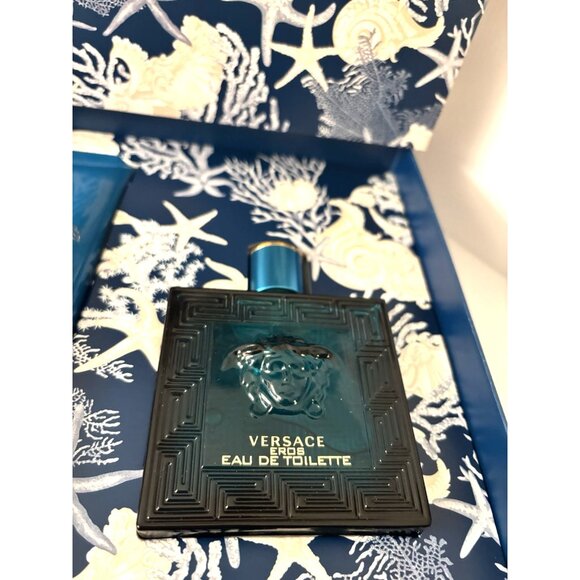 Versace Eros Pour Homme 100ml EDT + 150ml Shower Gel Gift Set Men’s Fragrance - Picture 3 of 6